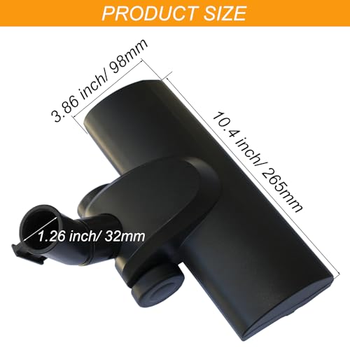 for Shop Vac Turbo Brush Head 1.25" Plus 2 1/2 Inch Vacuum Hose Adapter Compatible with Shop Vac - Vacuum Attachment for Pet Hair Removal (for VACEXT
