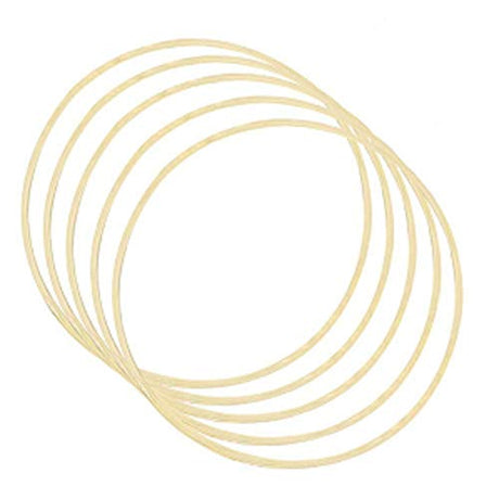 Wreath Rings, Wooden Wreath Rings for Crafts, Wooden Bamboo Floral Hoop Wreath Macrame Craft Hoop Rings for DIY Dream Catcher, Wall Hanging Crafts Yeenee