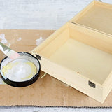 DAJAVE Unfinished Wooden Box, Large Wooden Box with Hinged Lid and Front Clasp, Pine Wood Box DIY Craft Stash Boxes for Arts Hobbies and Home DAJAVE