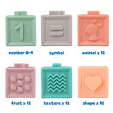 Litand Soft Stacking Blocks for Baby Montessori Sensory Infant Bath Toys for Toddlers Babies 6 9 Month 1 2 Year Old Litand