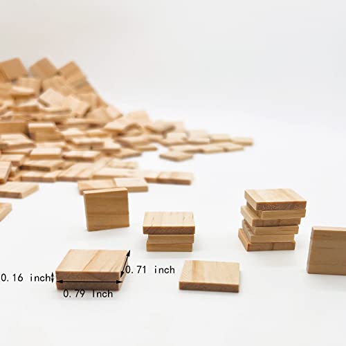 XYSMZM 400 Pcs Wood Blank Letter Tiles, Wooden Blank Scrabble Tiles for DIY Craft Supplies Decoration