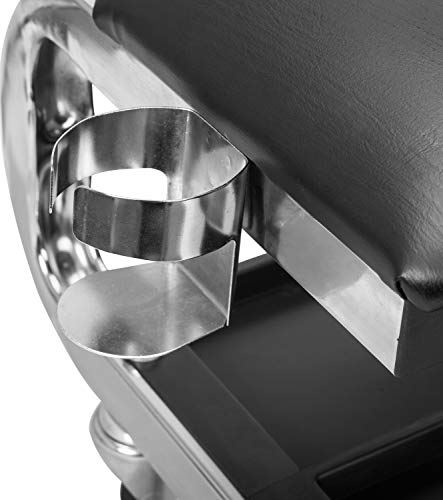 AR7451B Torin Heavy Duty Rolling Creeper Garage/Shop Seat: Padded Mechanic Stool with Tool Tray Storage and Cup Holder, Black Torin