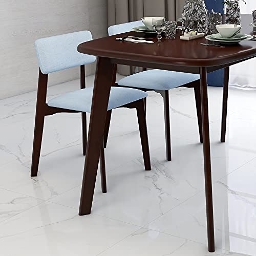 WoodShine Mid Century Modern Real Solid Wood Dining Table,Working Desk,Walnut,47inch WoodShine