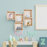 8 Pack Unfinished Wooden Box, 6 x 6 Inch Square Rustic Small Wooden Box Craft Organizer Container Box for Storage, Home Decor, Art Collectibles, Aweyka