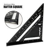 7 inch Rafter Square Aluminum Alloy Double Scale Triangle Ruler Angle Ruler Carpenter Triangle Square Rafter Tool Mensurement Tool for Woodworking LYHLYA