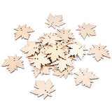 Pandahall 50Pcs Unfinished Wood Leaf Pendant 80.5x80x2.5mm Undyed Wooden Earring Blanks Charms Antique White for DIY Crafts Jewelry Making PH PandaHall