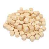 PATIKIL 18mm Blank Wooden Dice, 100 Pack Unfinished Wooden Blocks 6 Sided Wood Cube with Rounded Corners Square Wood Blocks for DIY Craft Projects PATIKIL