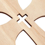 12 Pack Wooden Crosses for Crafts, Unfinished Wood Crosses for Centerpieces, Decor (3 Sizes) Bright Creations