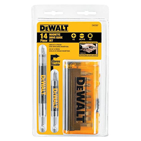 DEWALT Screwdriver Bit Set, Magnetic Drive Guide, 14-Piece (DW2097CS) DEWALT