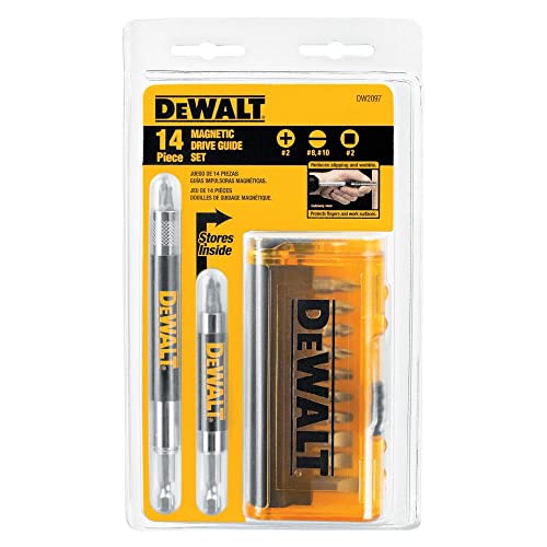 DEWALT Screwdriver Bit Set, Magnetic Drive Guide, 14-Piece (DW2097CS) - WoodArtSupply