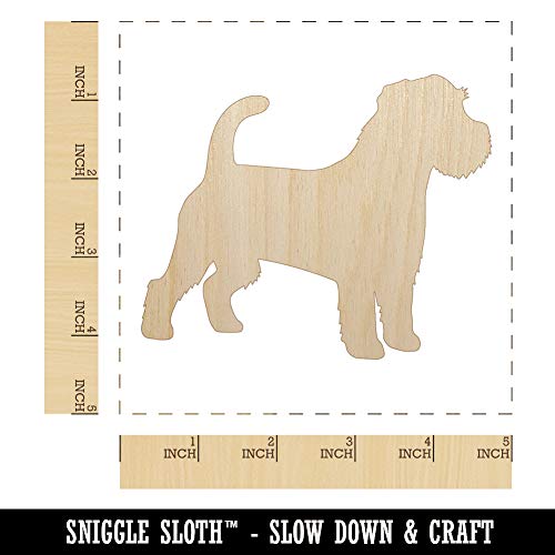 Rough Coated Jack Russell Terrier Parson Dog Solid Unfinished Wood Shape Piece Cutout for DIY Craft Projects - 1/8 Inch Thick - 4.70 Inch Size Sniggle Sloth