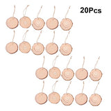 DECHOUS 40 Pcs Natural Wood Slices Scrapbook Kits for Adults Adult Craft Unfinished Hanging Craft Xmas Unfinished Wood Slice Wooden Hanging Christmas DECHOUS