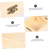 ARTIBETTER 4pcs Packaging storage wooden box wood ring unfinished wooden jewelry rustic wooden case desk top decor jewelery organizer wood decor ARTIBETTER