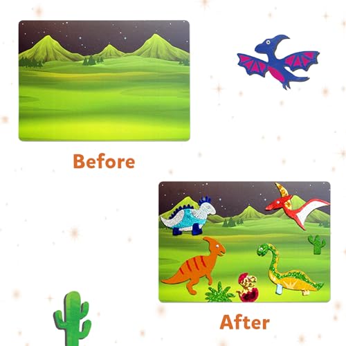 Skillmatics Art & Craft Activity - Foil Fun Dinosaurs, No Mess Art for Kids, Craft Kits & Supplies, DIY Creative Activity, Gifts for Boys & Girls Skillmatics