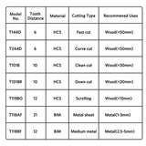 TOTOWOOD 21pcs Jig Saw Blades,Multi-Purpose T-Shank Jig Saw Blades,Assorted Jig Saw Kit Value Pack for Wood, Plastic and Metal Cutting with Carry Totowood