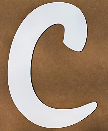 6 Inch Wooden Letter E Unfinished Craft, Nursery Baby Decor Wall Hanging MDF Cutout, Paintable DIY