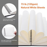 EBIVEN 9"x12" Marker Paper Sketchbook, 120 GSM/73 lb Markers Drawing Papers, 60 Sheets Hardcover Spiral Bound Sketch Book for Drawing, Sketching, EBIVEN