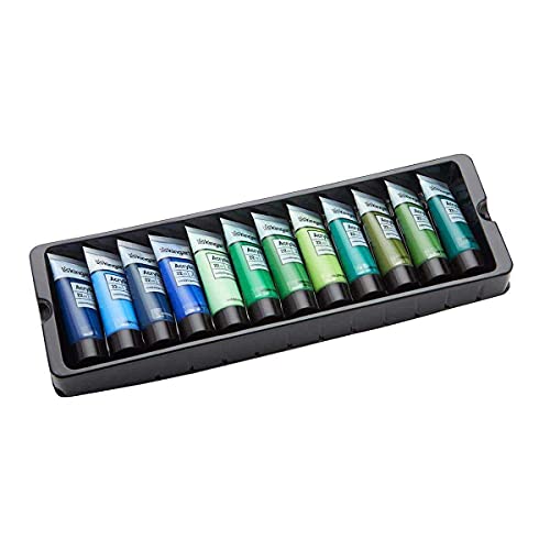 KINGART 500-48 PRO Artist Quality 48 Pc. Acrylic Paint Set, 22ml (0.74oz) Tubes, Set of 48 Unique, Highly Pigmented Colors - WoodArtSupply