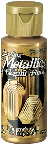 DecoArt Dazzling Metallics 2-Ounce Emperor's Gold Acrylic Paint DecoArt