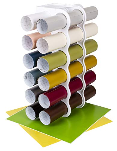 ArtBin 6864AS Vinyl Storage Rack, Stores 12 Vinyl Rolls, White - WoodArtSupply