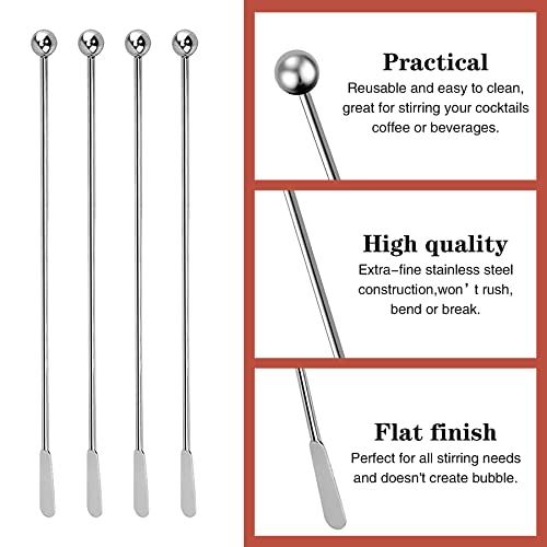Csdtylh 15Pcs Metal Stir Sticks, Stainless Coffee Stirrers Reusable, Swizzle Sticks for Cocktails, Multifunctional Stir Sticks for Epoxy, Resin, Csdtylh