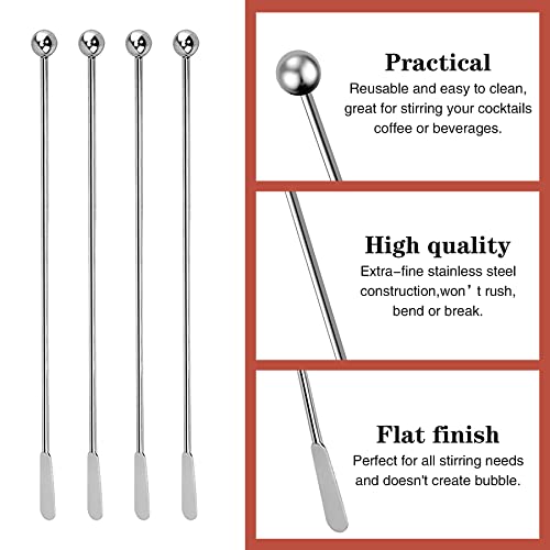 Csdtylh 15Pcs Metal Stir Sticks, Stainless Coffee Stirrers Reusable, Swizzle Sticks for Cocktails, Multifunctional Stir Sticks for Epoxy, Resin, - WoodArtSupply