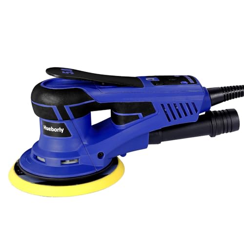 Electric Random Orbital Sander 350W Brushless Motor 3/16 in Orbit, 110V 6-Inch 10000 RPM Variable Speed Tool for Metal Fabrication, Woodworking Walls - WoodArtSupply