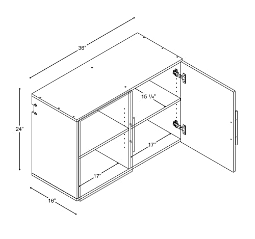 Prepac HangUps 36" Upper Storage Cabinet in Light Gray - Stylish Wall-Mounted Solution for Every Room Prepac