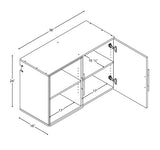 Prepac HangUps 36" Upper Storage Cabinet in Light Gray - Stylish Wall-Mounted Solution for Every Room Prepac