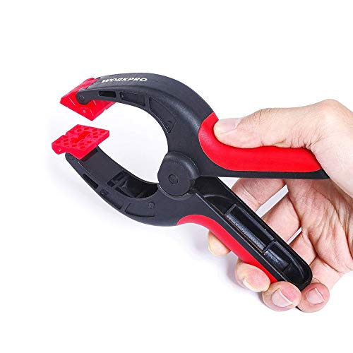 WORKPRO W032012 Nylon Spring Clamp, 3 In., Pivoting Jaw Nose, Ergonomic (Single Pack) WORKPRO