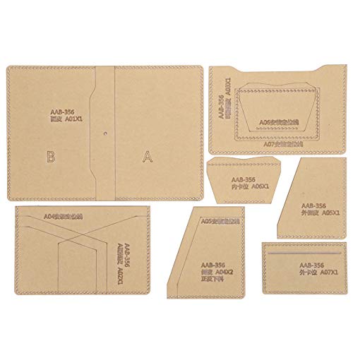 Wallet Making Template Clear Acrylic Template Leather Passport Bag Card Holder Making Stencil Kit for DIY Leather Craft Tool - WoodArtSupply