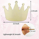 20pcs Unfinished Crown Wood Cut Out Crown Wood DIY Crafts Cutouts Blank Wooden Crown Shaped Hanging Ornaments JEKEJIAJIU