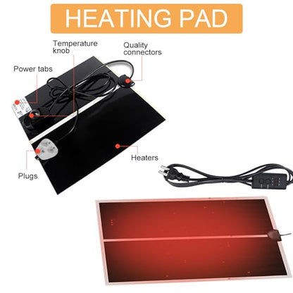 Resin Molds Heating Pad with Timer and Cover Epoxy Resin Dryer Mat Fast Resin Curing Machine with Silicone Mat Lightweight Quick Resin Dryer Mat for - WoodArtSupply