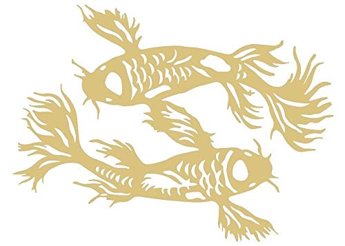 Koi Fish Cutout Unfinished Wood Home Decor Door Hanger Animal Fish MDF Shaped Canvas Style 2 Diverse Woodworking