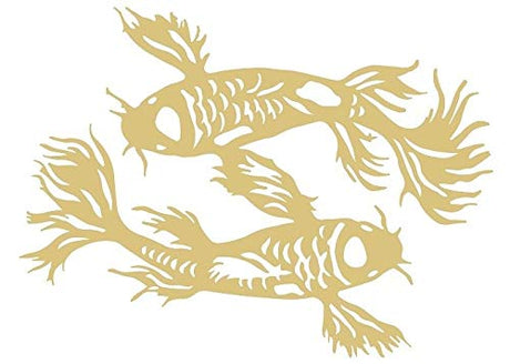 Koi Fish Cutout Unfinished Wood Home Decor Door Hanger Animal Fish MDF Shaped Canvas Style 2 Diverse Woodworking