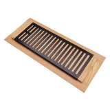 Razo Red Oak Wood Floor Register, Drop in Vent Cover with Damper, 4x12 Inch (Duct Opening), 3/4 Inch Thickness, Unfinished Razo