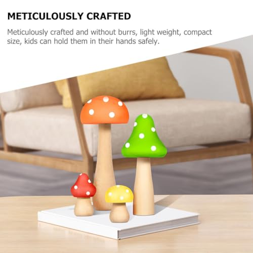 Kisangel 36 Pcs Unfinished Wooden Mushrooms Plain Craft Wood Wooden Ornaments for for Arts and Crafts Projects Decoration Kisangel