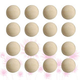 SUPVOX 20pcs Split Wood Balls Unfinished Half Wooden Balls to Paint DIY Christmas Ornament Crafts 40mm SUPVOX