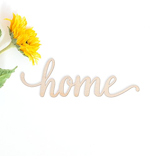 Home Wood Sign Home Décor Wall Art Unfinished 12" x 4" Woodums