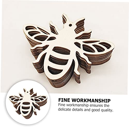 Gogogmee 20pcs Wooden Pendant Wooden Beehive Ornament bee Hanging Decoration Unfinished Wood Ornament Wooden Beehive Cutout Wood Table Scatter Wood Gogogmee