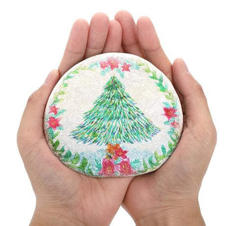 Mezchi 15 Pack Large Rocks for Painting, 3.1-4.7 in Natural River Rocks, Assorted Color Painting Rocks for Arts& Crafts, Smooth and Flat River Stones Mezchi