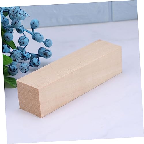 15pcs Carved Square Basswood Strips Drawing Wooden Cube Blank Craft Wood Wooden Blocks Cutouts Unfinished Wood Block Puzzle Making Block Oblong KONTONTY