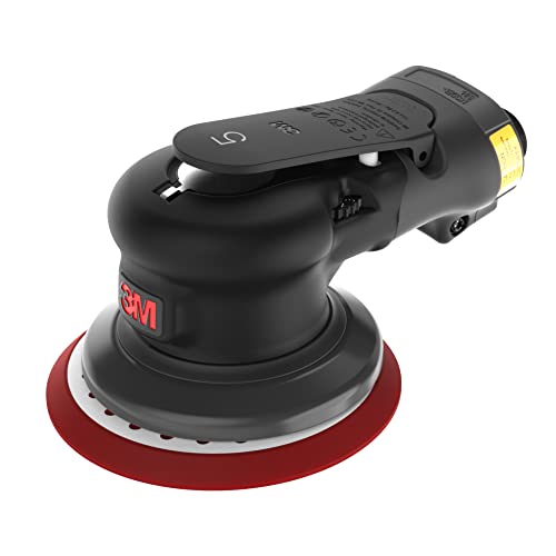 3M Pneumatic Random Orbital Sander - Xtract ROS, 88949, 6 in, Non-Vacuum, 3/32 in Orbit, Lightweight and Comfortable, 12000 RPM, 209W Motor, 3 Speed - WoodArtSupply