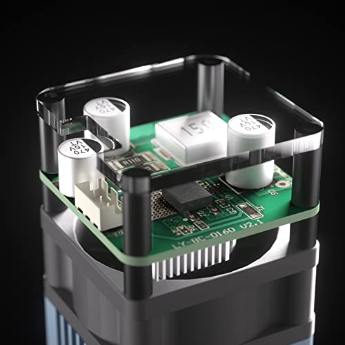 Genmitsu 10W Compressed Spot Laser Module with Air Assist Nozzle, 0.08mm*0.05mm Laser Spot, for Genmitsu 3020-PRO MAX V2, 3030-PROVer MAX, 4040-PRO, Genmitsu