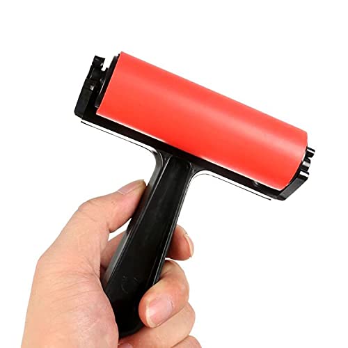 Rubber Roller, Diamond Painting Accessories, 4inch Rubber Brayer Roller for Printmaking Gluing Anti Skid Tape Construction Youfui