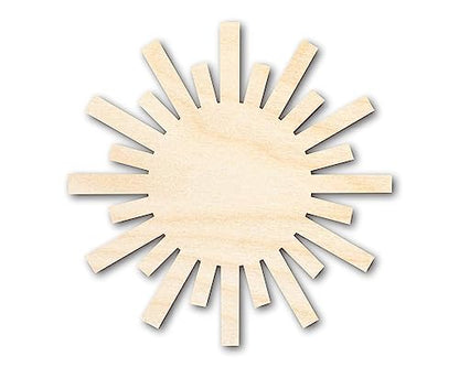 Unfinished Wood Paper Sun Shape | Summer Craft Cutout | up to 24" DIY 24" / 1/8" - WoodArtSupply