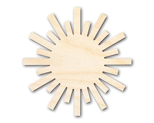 Unfinished Wood Paper Sun Shape | Summer Craft Cutout | up to 24" DIY 24" / 1/8" 24 Hour Crafts