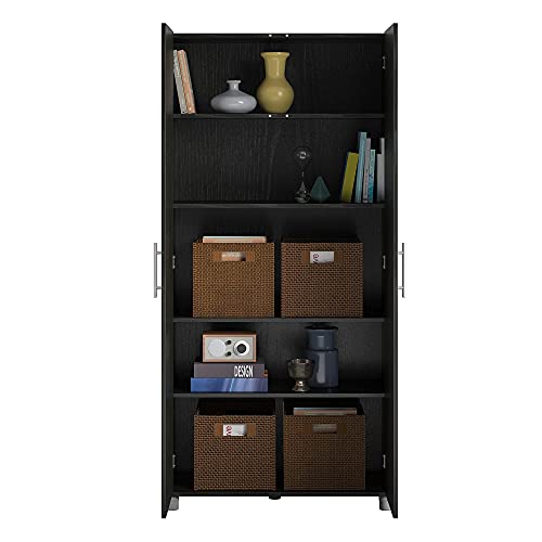 SystemBuild Evolution 36" Utility Storage Cabinet, Black Oak SystemBuild