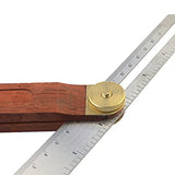 360 Degree T-Bevel Gauge Activity Angle Ruler Protractor Sliding Square Carpenter Measuring Tape Angle Measure Tool with Wood Handle (10.62 Inch) SEIWEI