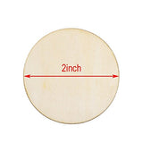 40-Piece 2" Round Disc Unfinished Wood Cutout Circles for Creating Jewelry Painted Christmas Tree Decorated/Craft Projects JDYYICZ